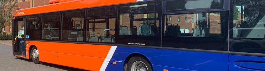 The University Shuttle Bus at The Village accommodation.