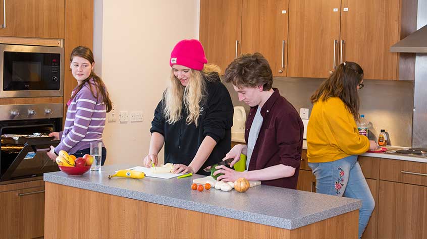 An interior view of Bowder Court student accommodation