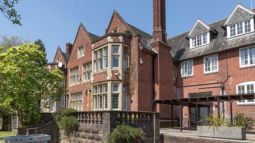 An external shot of Digby Houses student accommodation