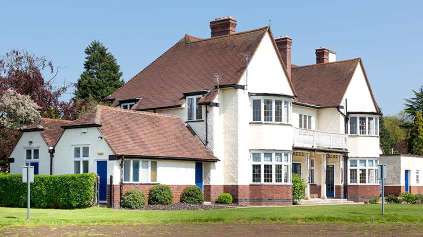 An exterior view of Gilbert Murray student accommodation