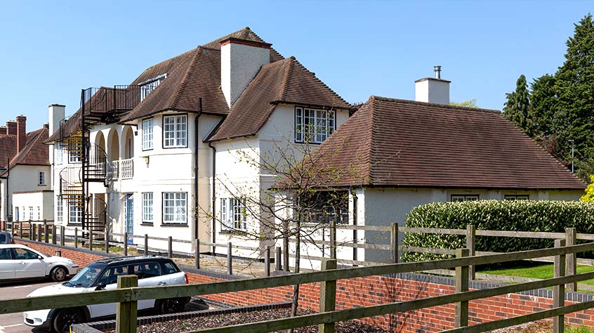 An exterior view of Gilbert Murray student accommodation