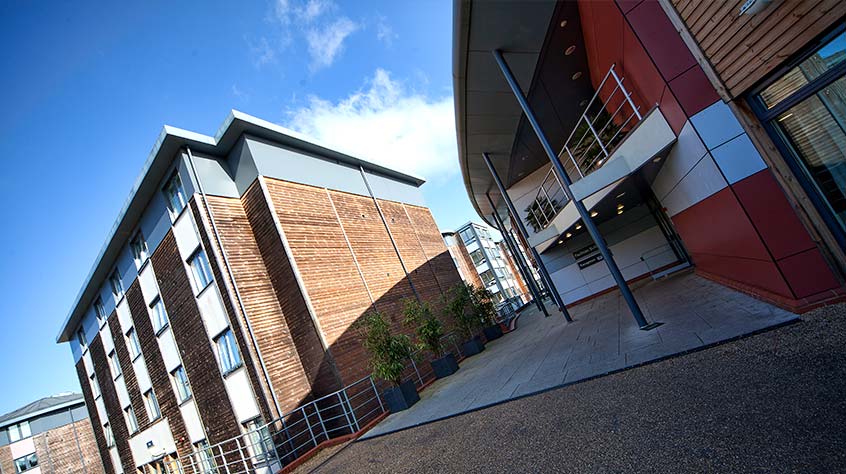 An exterior view of John Foster student accommodation