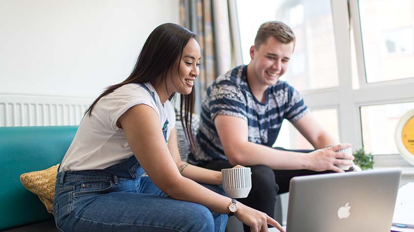 An interior view of John Foster student accommodation