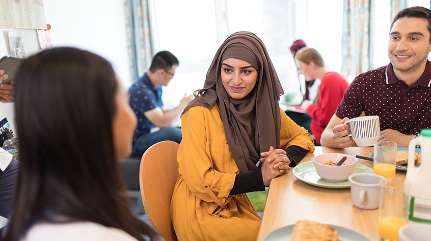 An interior view of John Foster student accommodation