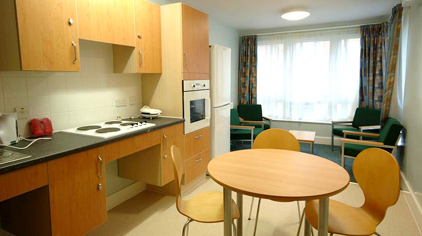 An interior view of John Foster student accommodation