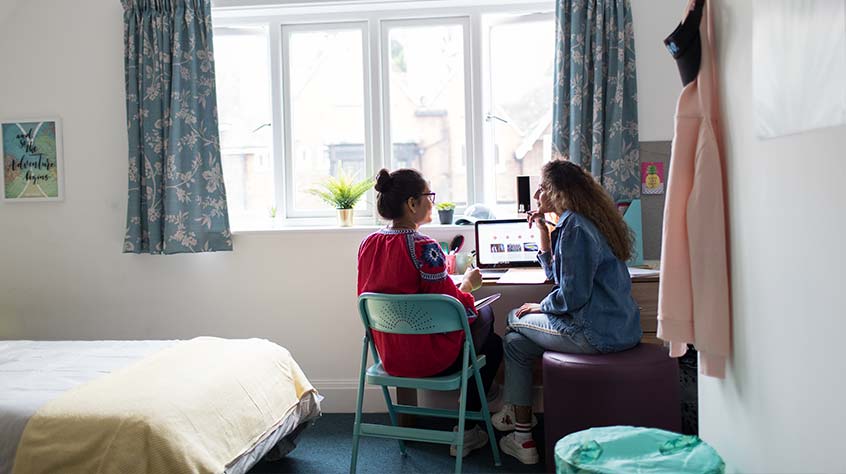 An interior shot of Knighton Court student accommodation