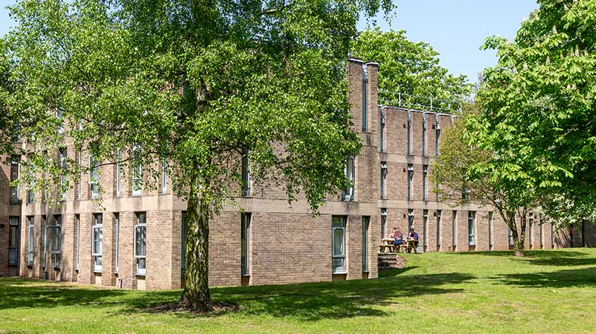 external shot of Lasdun student accommodation