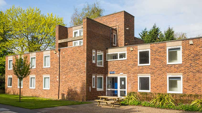 An external shot of Southmeade Court student accommodation