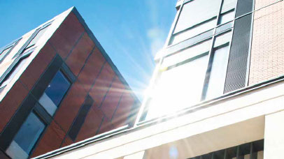 abstract shot of uol campus buildings