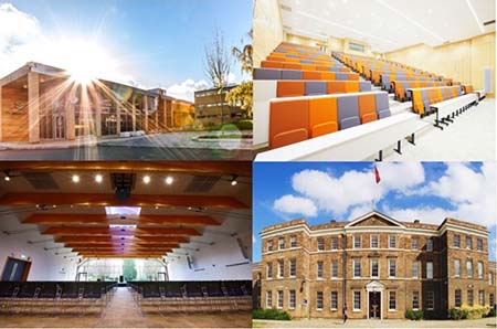 4 images of conference venues