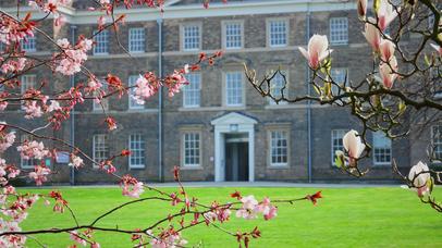 A view of University of Leicester's Fielding Johnson Building from the front lawn