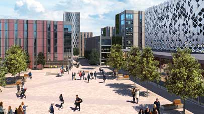 Artist interpretation of Freemen's campus development