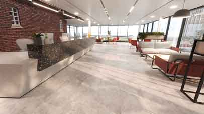 Reception area at Freemens