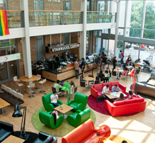 sofas in the Square part of the Students' Union building