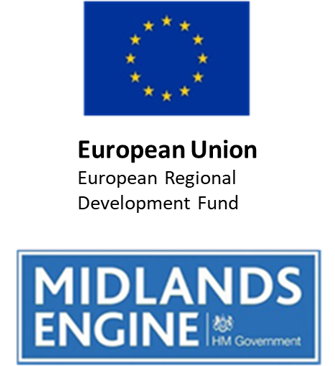ERDF & Midlands Engine Logos Stacked Vertically