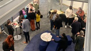 People mingling at an event