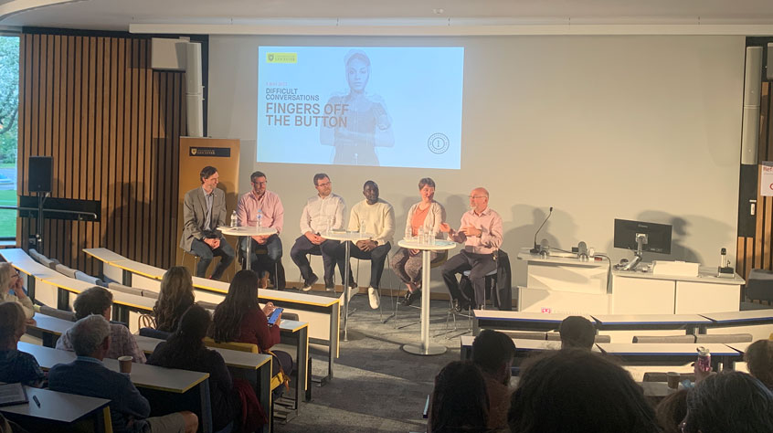 Panel discussion in a lecture theatre