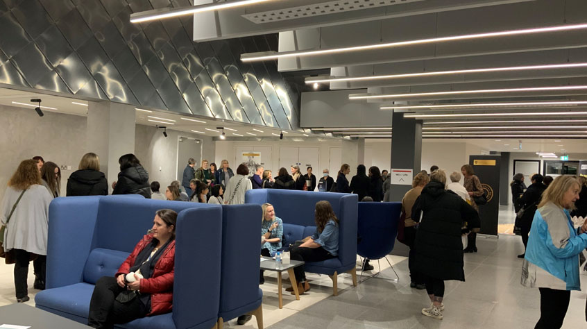 Guests arrive at the Sir Bob Burgess Building – our new state of the art teaching and learning centre