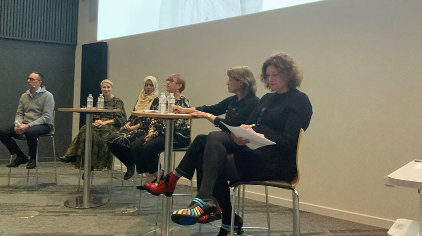 Panel members getting ready to start the discussion on the Menopause