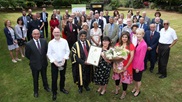 Crowd at Oadby and Wigston Freedom of Borough event