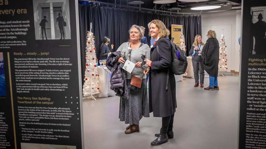 People survey boards of University of Leicester history