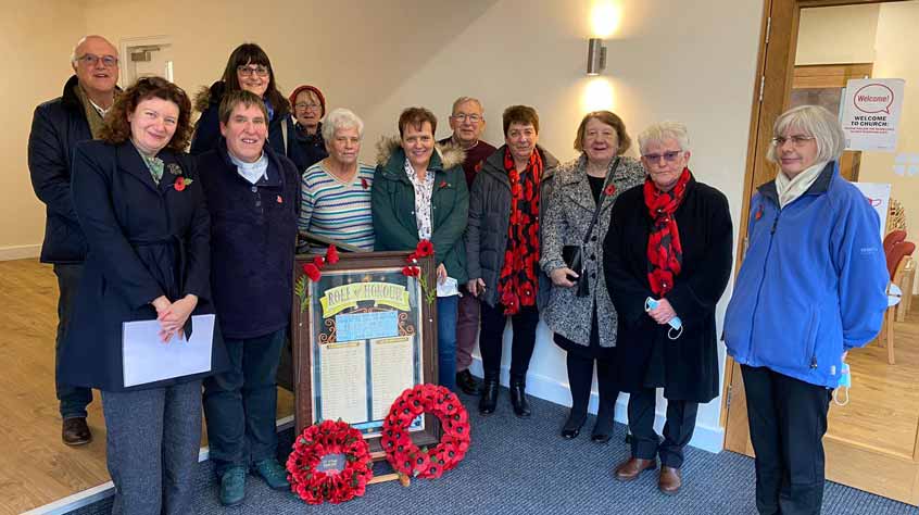 Congregants in Barrow Upon Soar methodist church