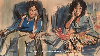 A nine-minute film documenting the relationship between artist Barbara Yelin and Holocaust survivor Emmie Arbel.