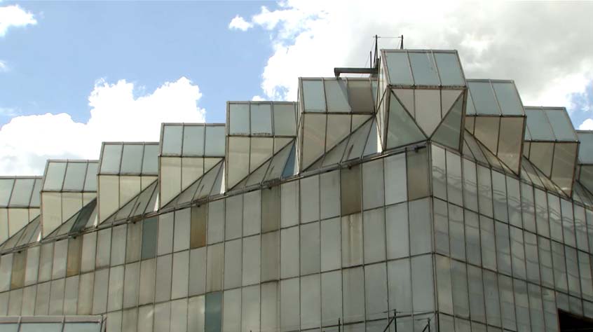 video still of engineering building