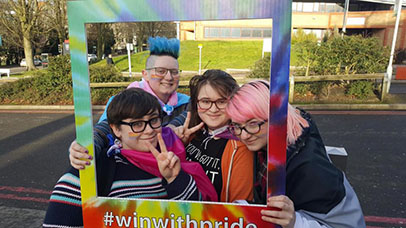 members of student LGBT society