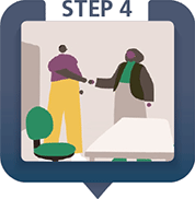 Step 4 -  Two people shaking hands