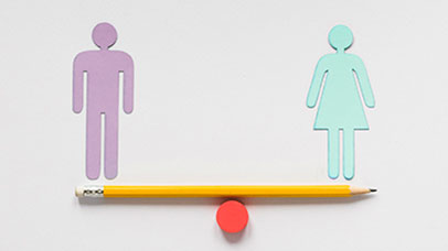 Gender equality balance concept image