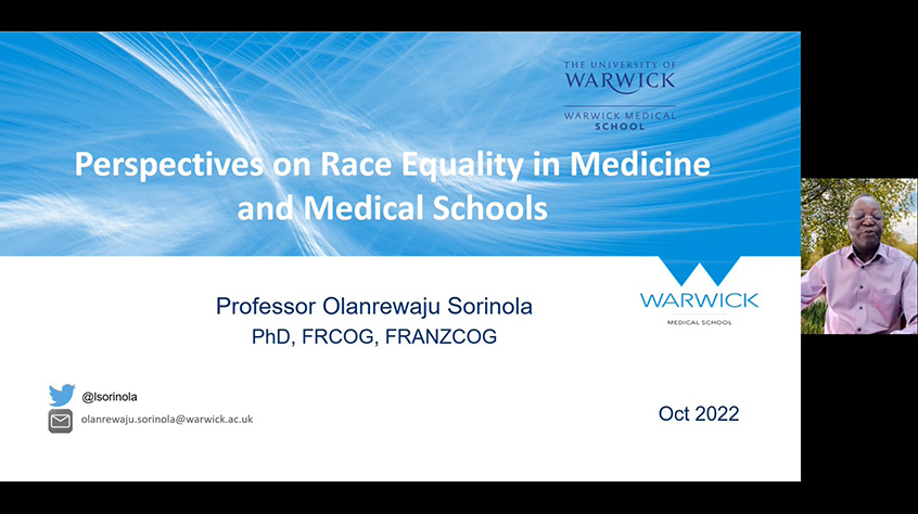 Title card for race equality panel video