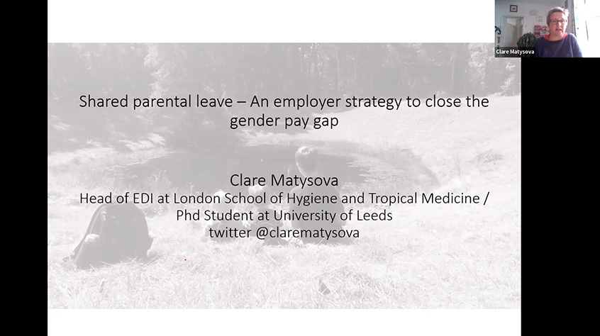 Title card for shared parental leave video