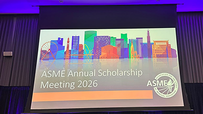 ASME Conference stage and welcome screen