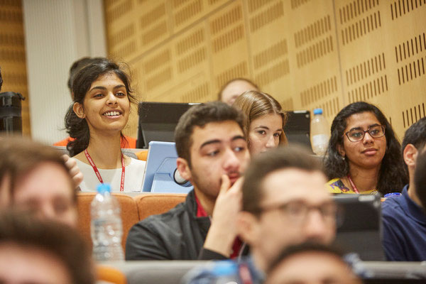 Medical students in lecture theatre
