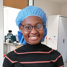 Medical student in scrub cap
