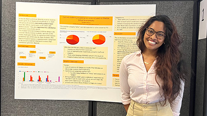 Sethara Alwis with her SSC poster