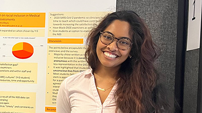 Sethara Alwis with her SSC poster
