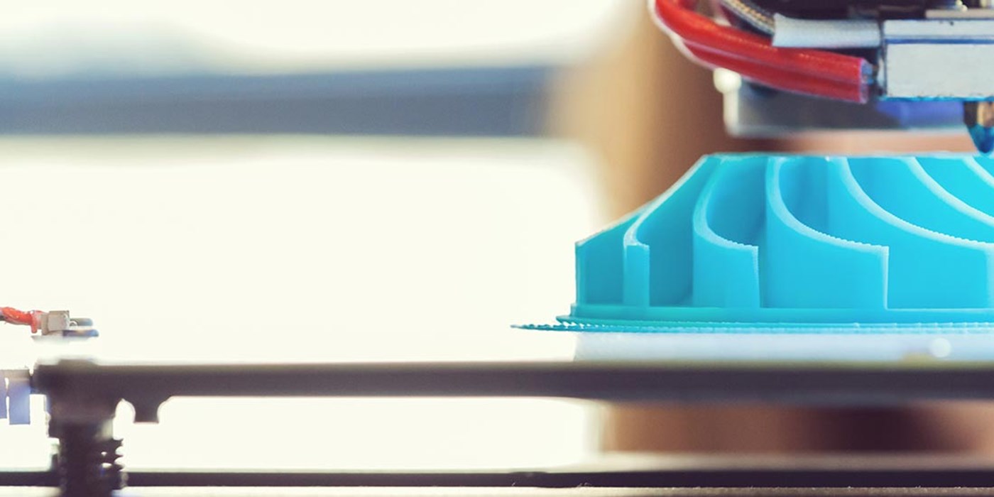 close up of a 3d printer in action