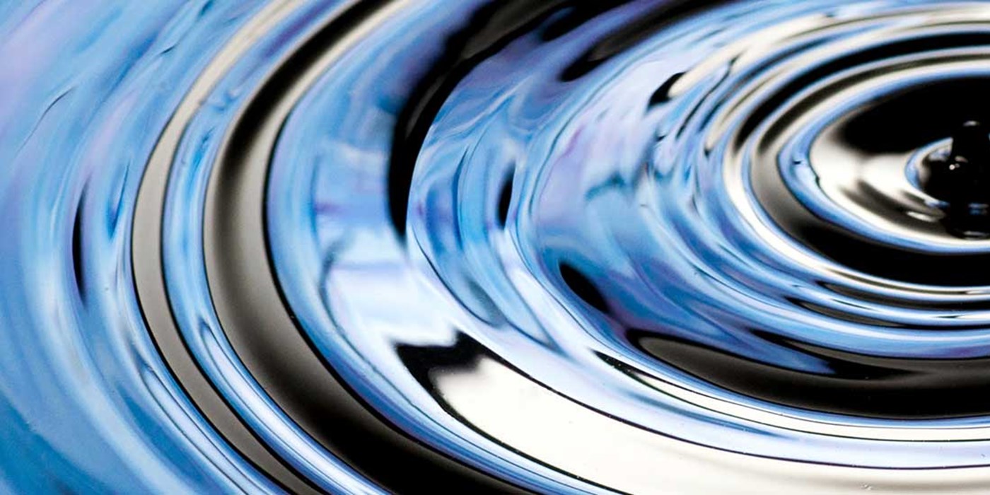 close up of a ripple of water