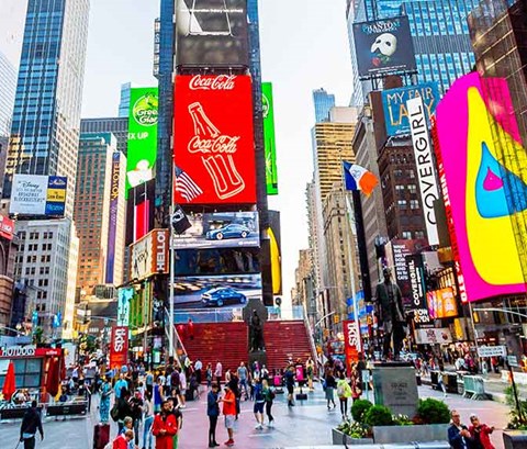 times square during the day