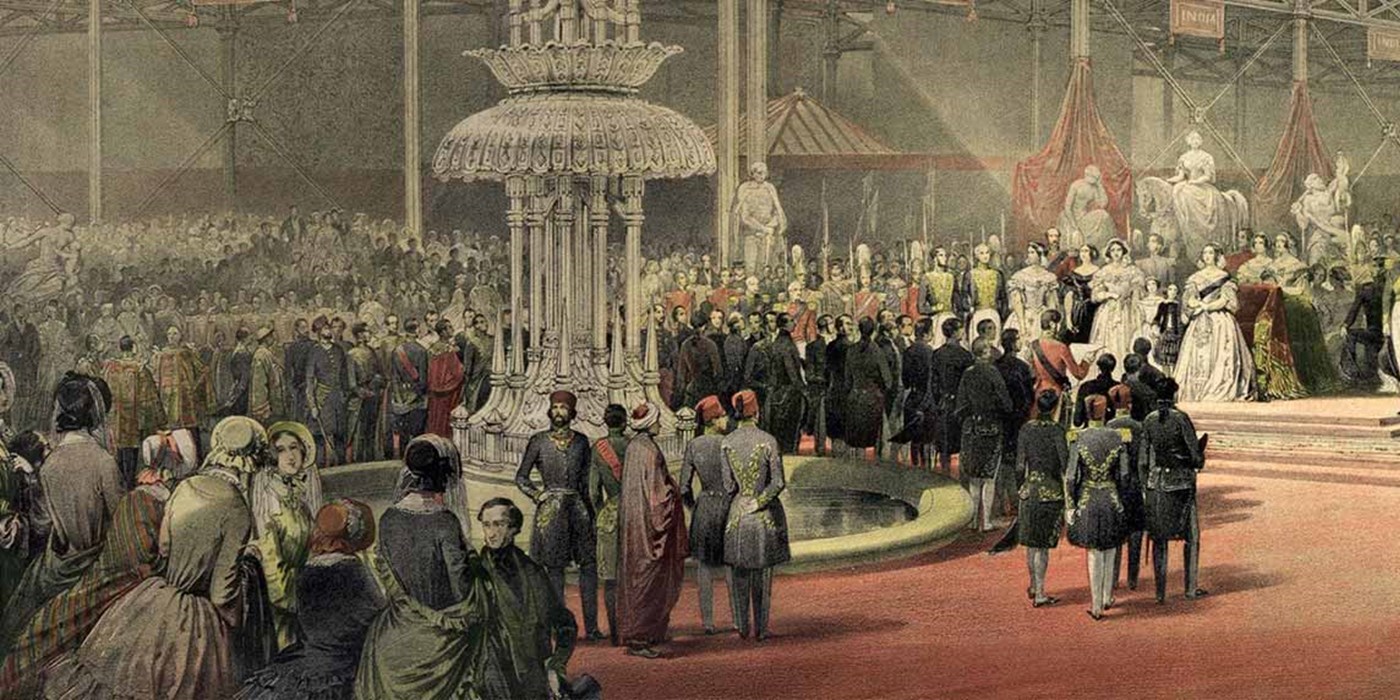 a large group of people gathered in the victorian era