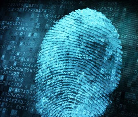abstract image of glowing fingerprint