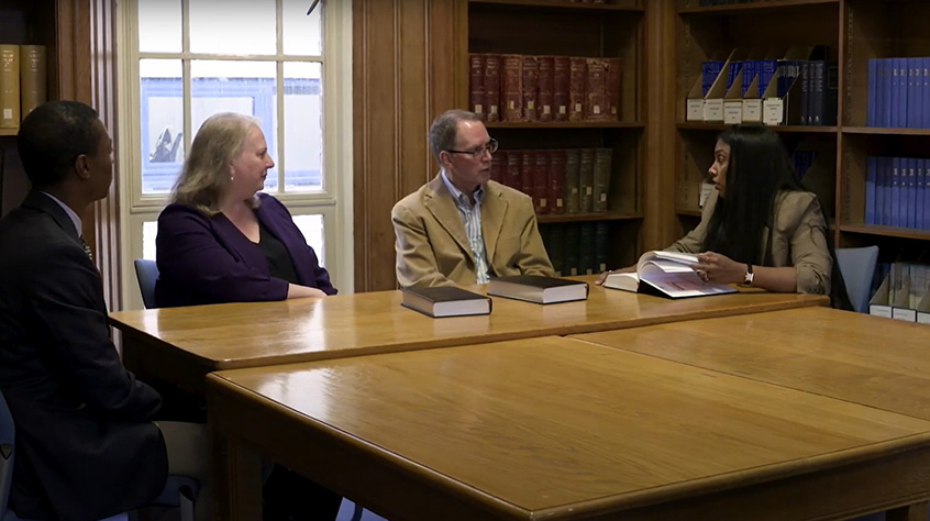 Canadian Law experts sat round a table in discussion