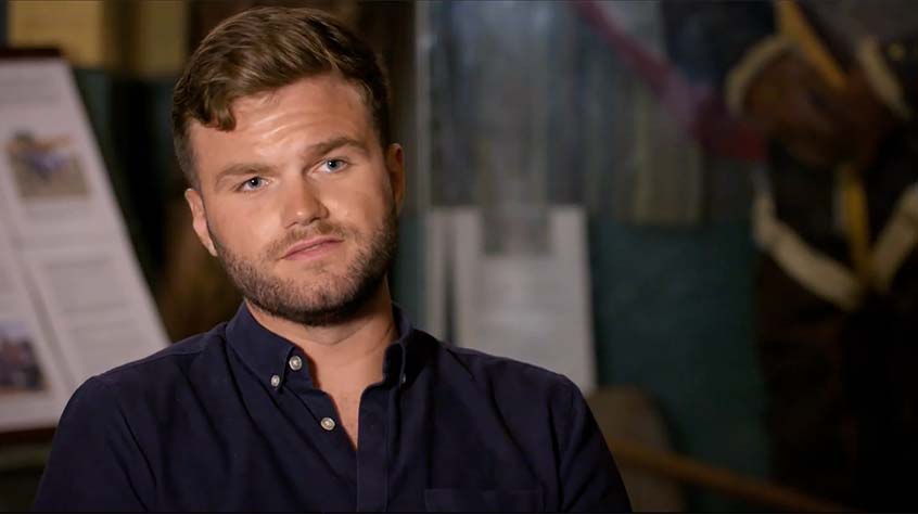 video still of John talking about studying at Leicester