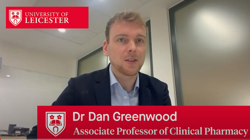 Dr Dan Greenwood talking into the camera