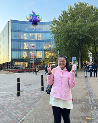 Museum Studies student Po Tin in Leicester city centre