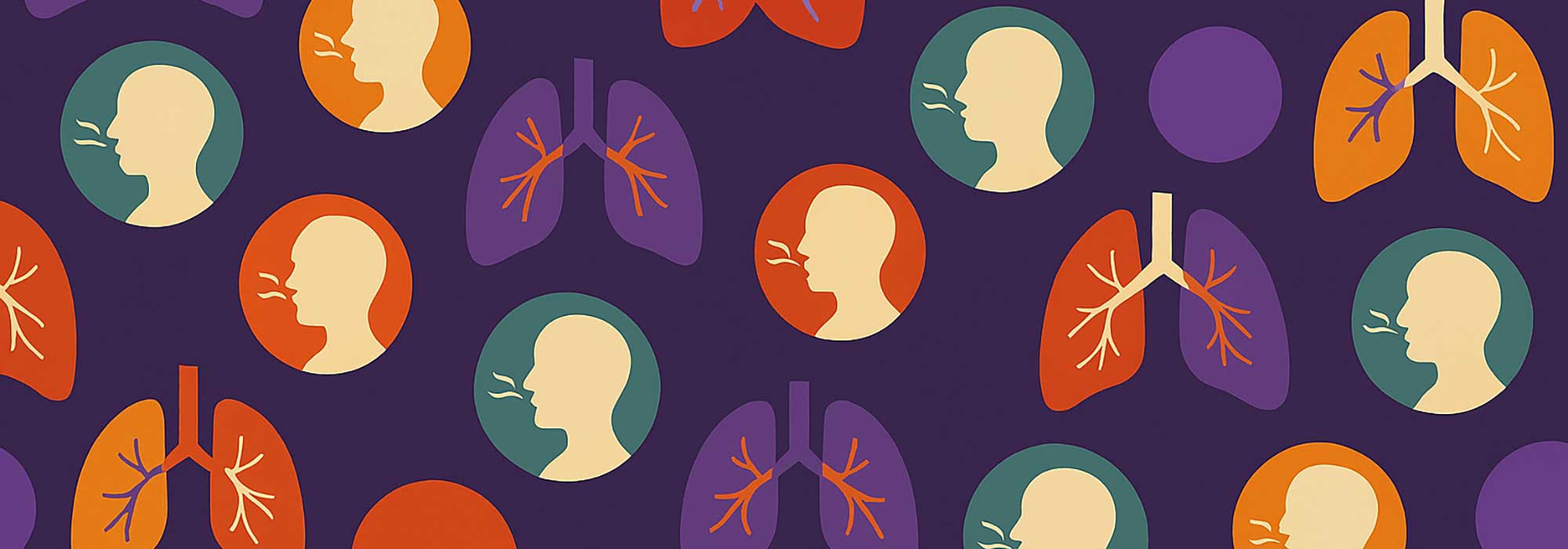 Graphic depicting human lungs and human speech