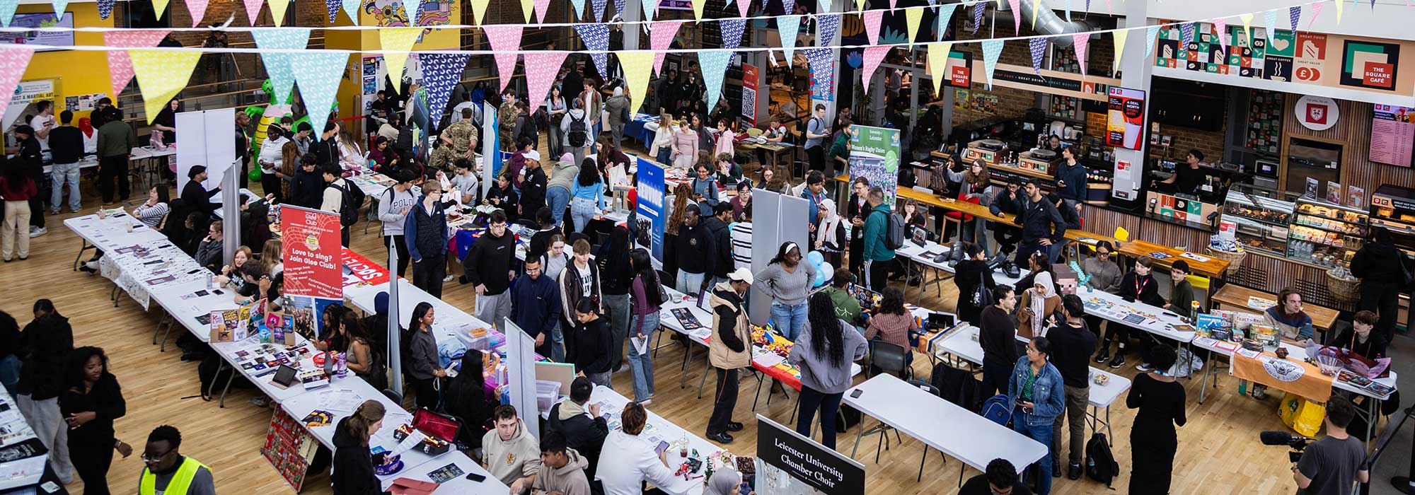 Image from a student fair in the Percy Gee Building