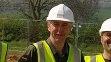Andy Hyam in a hard hat